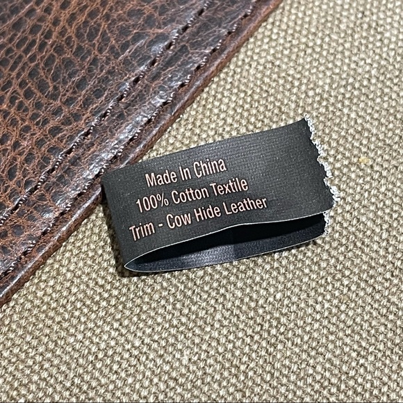 House of Jack Brown Leather and Canvas Wallet bag - Picture 13 of 13